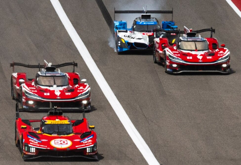 La Ferrari de Fuoco, Molina y Nielsen se quedó con Austin cuando el Toyota se rompió en la última curva