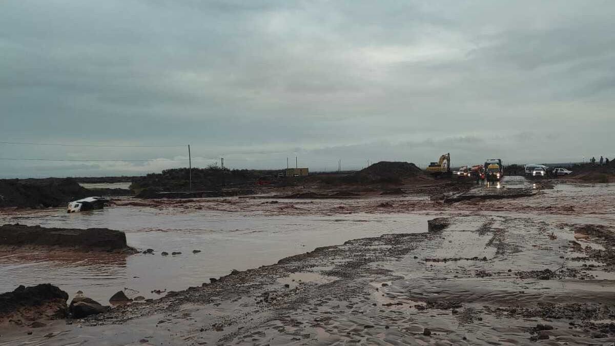Rincón de los Sauces bajo el agua: medio centenar de familias asistió Defensa Civil y la Ruta 8 sigue cerrada